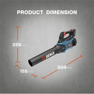 SENIX เครื่องเป่าใบไม้ไร้สาย 20V(Max) (พร้อมแบตเตอรี่ 4.0Ah 1 ก้อน) รุ่น BLAX2-M-EU สีน้ำเงิน - ดำ