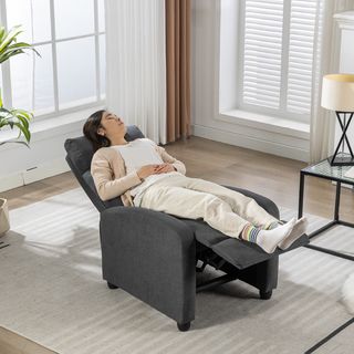 PULITO เก้าอี้พักผ่อนผ้า รุ่น MAROSE ขนาด 67x87x100 ซม. สีเทาเข้ม 