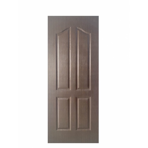 WELLINGTAN ประตูภายใน UPVC บานทึบ 4 ฟักปีกนก รุ่น UPVC-W004 ขนาด 80x200 ซม. สี Black wenge