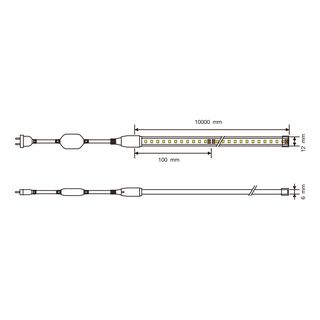 EILON ชุดไฟแอลอีดีเส้นริบบิ้น 2835/120LED 6*12mm 85W 220V Daylight รุ่น TP-STL220V-DL10M ยาว 10M
