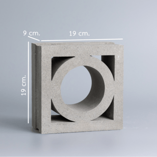 วีบล็อค อิฐบล็อกช่องลมลาย ลายโดนัท ขนาด 19x19x9ซม.