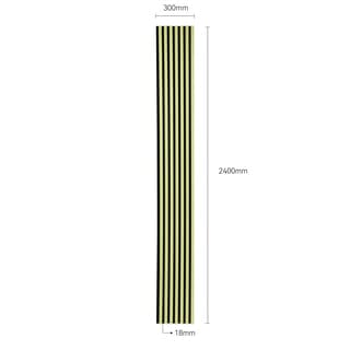 GREAT WOOD แผ่นระแนงอะคูสติก PVC รุ่นJF401-XG-1 ขนาด 300x18x2400mm.สีCozy Cream 