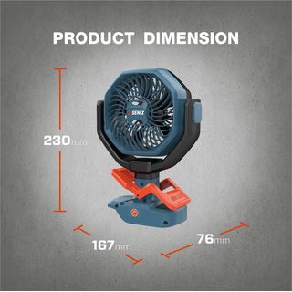 SENIX พัดลมไฟฟ้าไร้สาย Brushless 4 นิ้ว 20V(Max) (เฉพาะเครื่อง) รุ่น FNX2-M2-EU สีน้ำเงิน - ดำ