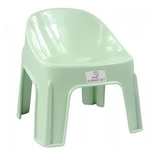 SUMMER SET เก้าอี้พลาสติกพนักพิง  รุ่นแฟนซี FT-224/A สีเขียว