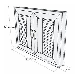 WT บานซิงค์คู่ 85x65CM. RZ-901 สีโอ๊ค