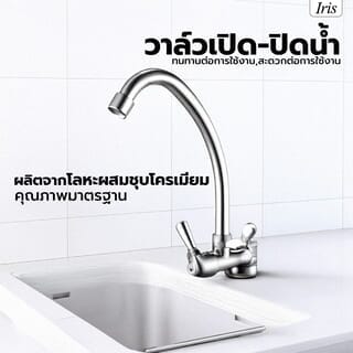 Iris ก๊อกอ่างล้างจาน แบบติดผนัง ตัว C รุ่น GH11_IRIS