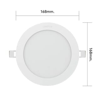 LAMPTAN โคมดาวน์ไลท์ LED แบบฝังหน้ากลม 6นิ้ว 12W รุ่นแอ๊ดจัสท์ 3แสง