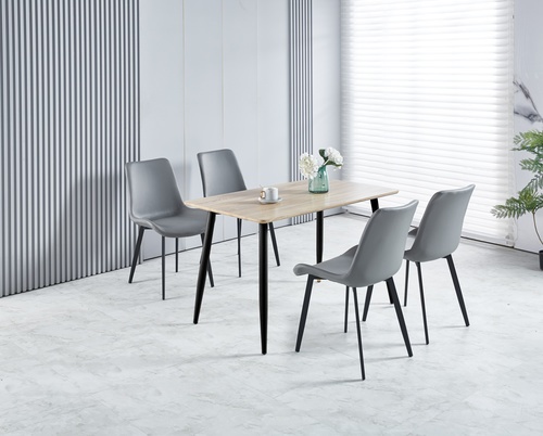 (1/4)DELICATO ชุดโต๊ะและเก้าอี้รับประทานอาหาร (หน้าท็อปโต๊ะ) รุ่น BECCA ขนาด 120x70x73 ซม. สีไม้ธรรมชาติ