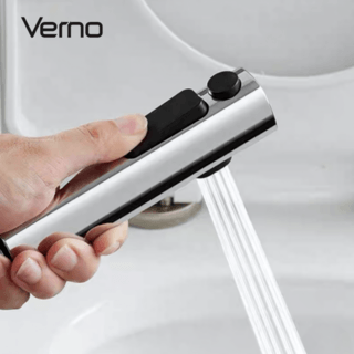Verno ชุดสายฉีดชำระ แบบ 2 ระบบ รุ่น 6FXQ028-1P ขนาด 3.3x134x2.9 ซม. สีโครม