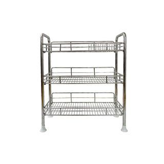 CLOSE ชั้นคว่ำจานสเตนเลส 3 ชั้น 30X64X73 CM. SHERLYN-3L สีเงิน