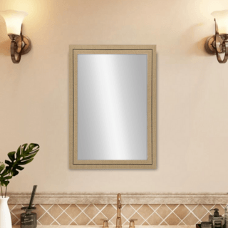 Nice กระจกมีกรอบทรงเหลี่ยม (PS) รุ่น โทยาม่า ขนาด 40x60 ซม. สีน้ำตาล 