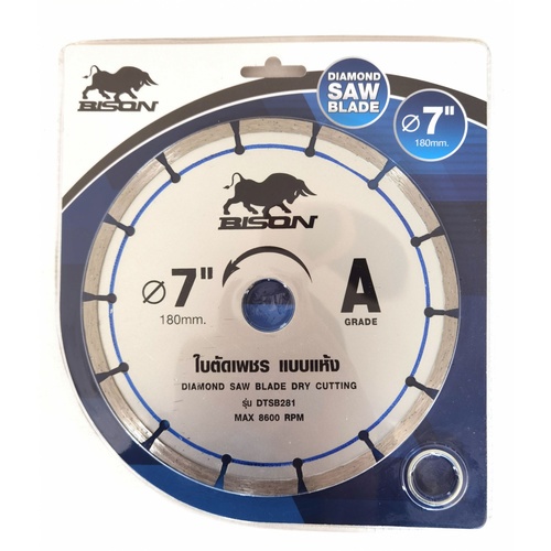BISON ใบตัดเพชรแบบแห้ง 7 นิ้ว ตัดแห้ง รุ่น DTSB281