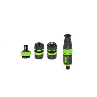 Tree O Plus ชุดหัวฉีดพลาสติกพรีเมียมแบบบิดปรับ2รูปแบบ สำหรับก๊อกสนาม3/4“-1” รุ่นGLB-8202-0 สีเขียวดำ