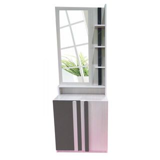 DELICATO โต๊ะเครื่องแป้ง รุ่น ฟอร่าขนาด 60x40x170ซม. สีเมเปิ้ล/เทาผ้า