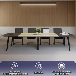 (1/4)SMITH โต๊ะประชุม รุ่น Monic-04 ขนาด 140x350x75 ซม. สีเทา