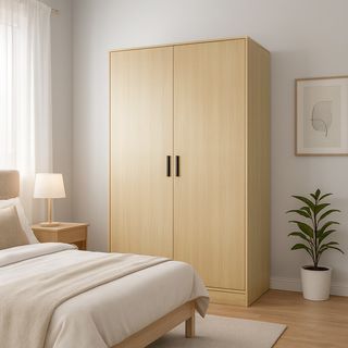 DELICATO ตู้เสื้อผ้า 4 ฟุต 2 บานประตู รุ่นอแมนด้า ขนาด 119x54x179 ซม.สีบีช