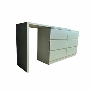 (1/2)DELICATO โต๊ะเครื่องแป้ง รุ่น Tia ขนาด 120x40x75 ซม. สีขาว 