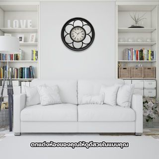 COZY นาฬิกาแขวนผนัง วินเทจ รุ่น NOTUS ขนาด 60.8x60.8x4.8 ซม. สีดำ