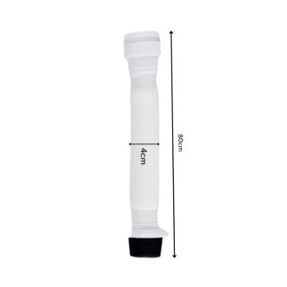 Verno ท่อย่นน้ำทิ้งแบบยืดหดได้ พลาสติกกันกลิ่นรุ่น  PQS-QL2071 ขนาด 4x80x3.2ซม. สีขาว