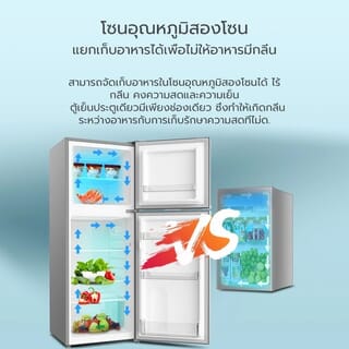 CHiQ  ตู้เย็น 2 ประตู ขนาด 4.9 คิว รุ่น CTM138LS สีเทา