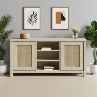 DELICATO ชั้นวางทีวี รุ่น ECHO ขนาด  40x120x62.50 ซม. สีวอลนัทอ่อน