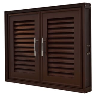 WT บานซิงค์คู่ 85x65CM. GB สีน้ำตาล