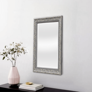 Nice กระจกมีกรอบทรงเหลี่ยม (PS) รุ่น กัมปาเนีย ขนาด 60x90 ซม. สีดำ 