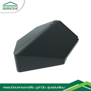 ครอบปิดปลายตะเข้คอนกรีตแผ่นเรียบ ดูร่าวัน สีเทาบารมี