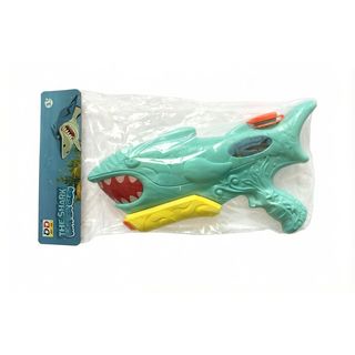 TOYS ของเล่นปืนฉีดน้ำแบบชักลายปลาฉลาม รุ่น # 1063 ขนาด(38x21x6 ซม.) คละสี