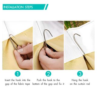 DAVINCI ตะขอเกี่ยวผ้าม่าน รุ่น Kira (10 ชิ้น/แพ็ค) ขนาด 6.8x2.1x0.20 ซม. สีเงิน