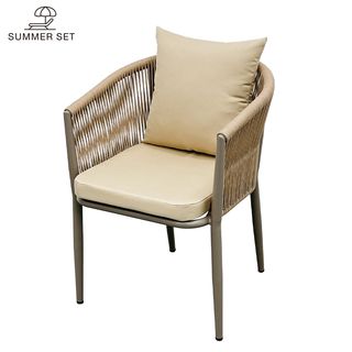 SUMMER SET เก้าอี้ outdoor อลูมิเนียม รุ่น VERONA-LB ขนาด 61x60x78 ซม. สีน้ำตาลอ่อน