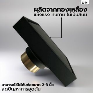 Iris ตะแกรงกันกลิ่น-กันแมลงทองเหลืองชุบ รุ่น BLJ-8764   สีดำแมท