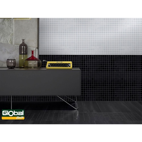 Marbella โมเสคแก้ว 30x30x0.4ซม. รุ่นเทอร์รี่ G03014BL สีดำ