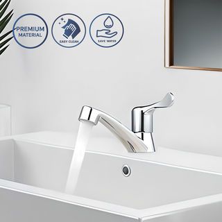 Iris ก๊อกอ่างล้างหน้าโครเมี่ยมด้ามปัด หางปลา รุ่น IR-51107