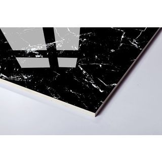 Marbella กระเบื้องพอร์ซเลนปูพื้น 60x60 ซม. รุ่น คาราร่า แบล็ค คลาสสิก BL690 ผิวเงา random (4P) 