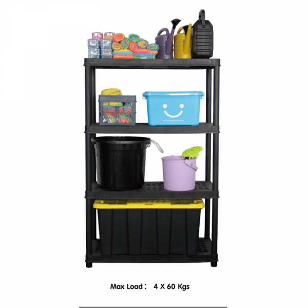 GOME ชั้นวางของอเนกประสงค์ 4 ชั้น รุ่น TG59940S4 ขนาด 90x44x143.5cm. สีดำ