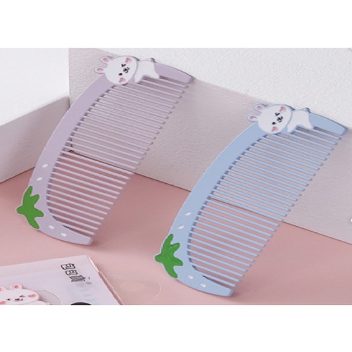  USUPSO หวีแบนลายกระต่ายน่ารัก ขนาด 10.3x4x1 ซม.(#BD) 