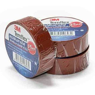 3M เทปพันสายไฟ 3/4นิ้วx10ฟุต #1512 รุ่น TEMFLEX PLUS สีน้ำตาล