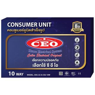 CEO ตู้คอนซูเมอร์สำเร็จ 10 ช่อง 63A
