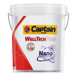 Captain สีน้ำอะคริลิก เวลเท็ค ภายนอกด้าน  #W800 ถัง. สีขาว