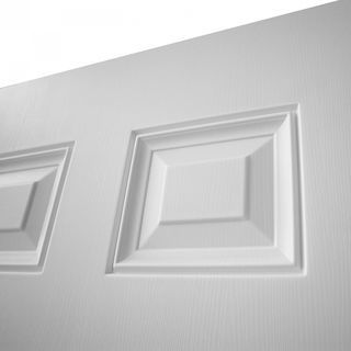 WELLINGTAN ประตูภายนอก UPVC บานทึบ 6ฟักตรง รุ่น UPVC-WE006 ขนาด 80x200ซม. สีขาว (ไม่เจาะลูกบิด)