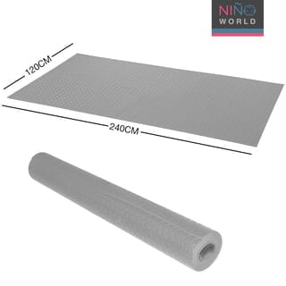 NINO WORLD แผ่นปูพื้น EVA แบบม้วน ลายใบไม้ หน้าเดียว Leafy-PDS001GR ขนาด 120x240x1 cm. สีเทา