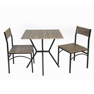 Delicato ชุดโต๊ะอาหาร 2 ที่นั่ง รุ่น Yuki โต๊ะ:75X75x76 ซม. เก้าอี้:46X51X82ซม. สีน้ำตาลอ่อน