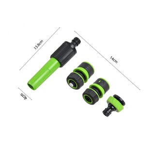 Tree O ชุดหัวฉีดพลาสติกแบบบิดปรับ2รูปแบบ สำหรับก๊อกสนาม1/2“-3/4” รุ่นGLB-8220-0 สีเขียวดำ