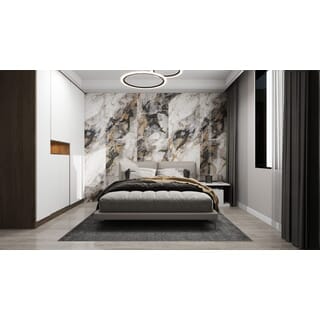 La Arezza กระเบื้องพอร์ซเลน 75X150  ซม. รุ่น Luxura  elite marble  (TMA715906L) High-glossy Random (2pcs /box  2.25 sqm)
