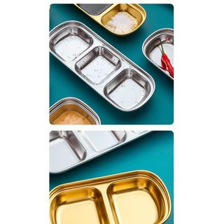 SANE ถ้วยน้ำจิ้มสเตนเลส 4 ช่อง 26.7x8x2.5ซม. TERAS