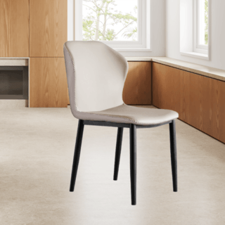 (1/2)PULITO เก้าอี้รับประทานอาหาร รุ่น LAMEE-01 ขนาด 42x43x83 ซม. สีเทาอ่อน