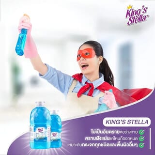 KINGS STELLA น้ำยาเช็ดกระจกหัวฉีดสเปรย์ ขนาด 600 มล.