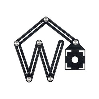 HUMMER ไม้บรรทัด 6 พับ สำหรับวัดตำแหน่งเจาะรูกระเบื้อง  รุ่น JGDW0703  3 ขนาด 25/40/45MM  (10.7X104X1.8cm)