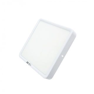 HI-TEK โคมดาวน์ไลท์ LED แบบติดลอยหน้าเหลี่ยม 6นิ้ว 12W รุ่น ECO SERIES  แสงวอร์มไวท์